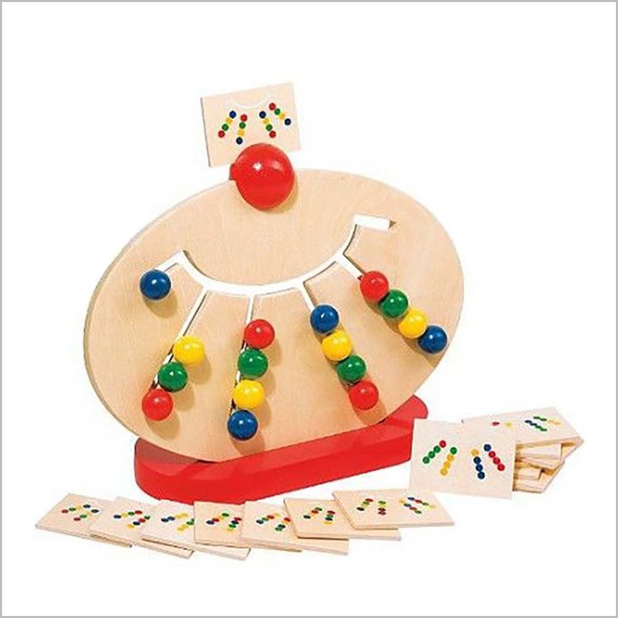 Color Assorting Board Oval - 15 patterns cards  彩珠拼板