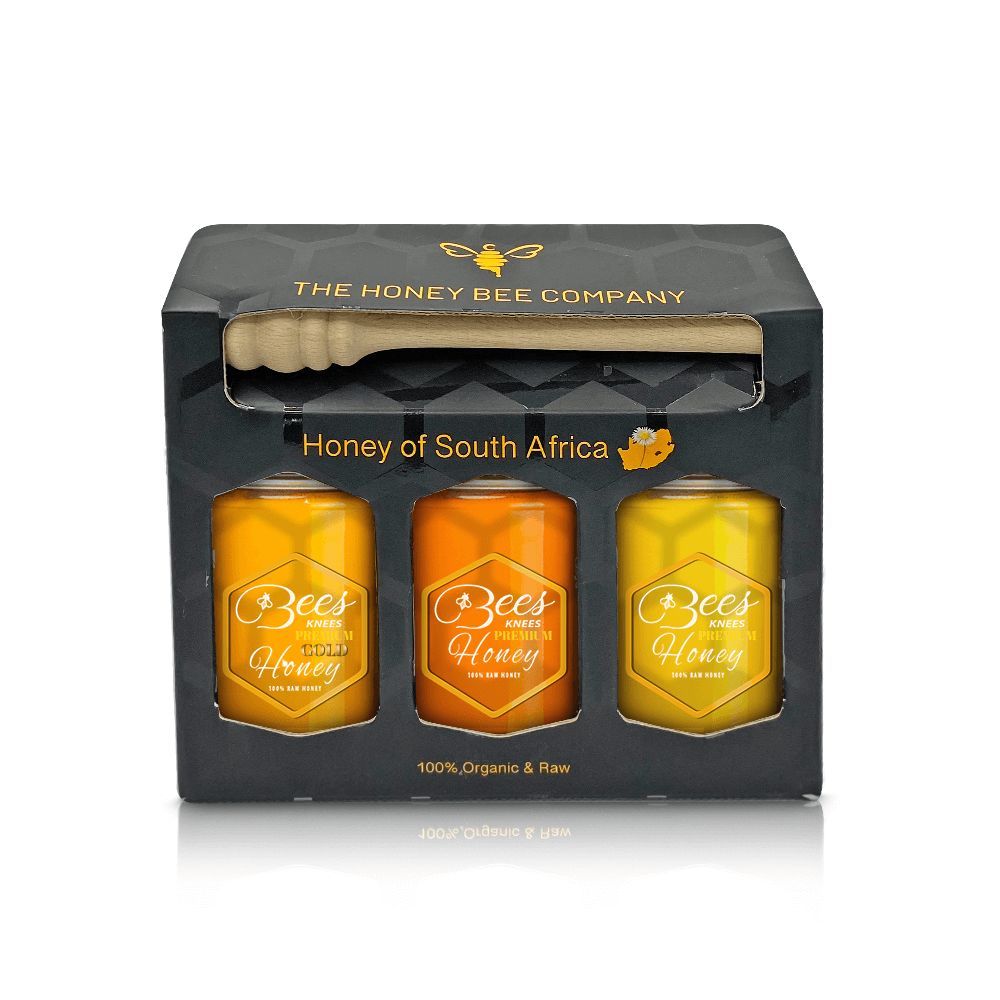 Bees Knees, Pear, Macadamia, Blue Gum. Gift Box. 3 Bottle