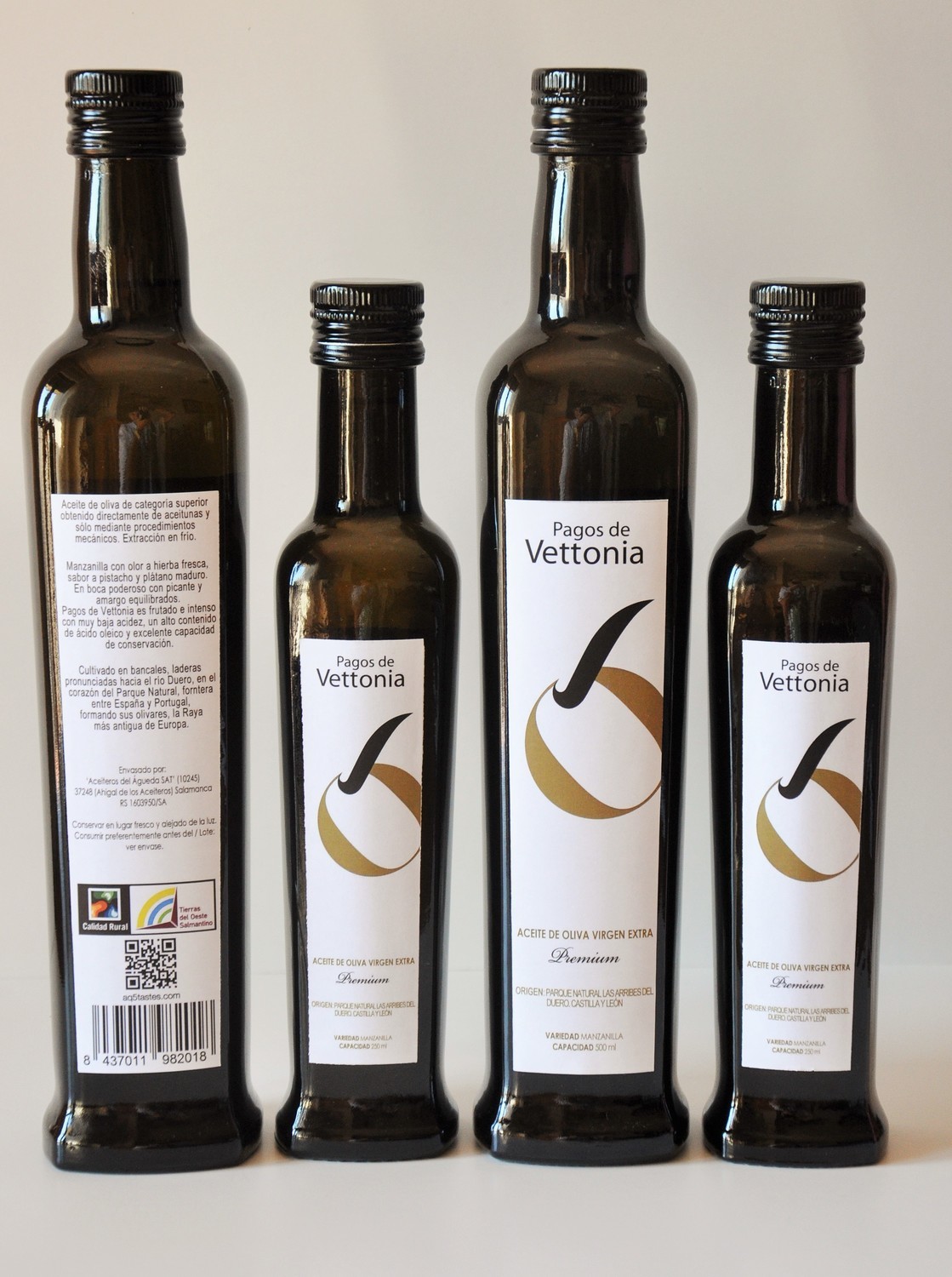 500 ml Pagos de Vettonia. Aceite de Oliva Virgen Extra. (Manzanilla Cacereña. Las Arribes del Duero)