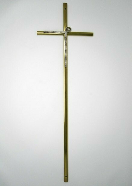 Art. 454 CROCE IN ZAMA ORO LUCIDO CON CRISTALLI TIPO SWAROVSKI