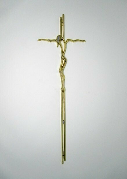 Art. 444 CROCIFISSO ZAMA CON GESU' STILIZZATO E GLITTER