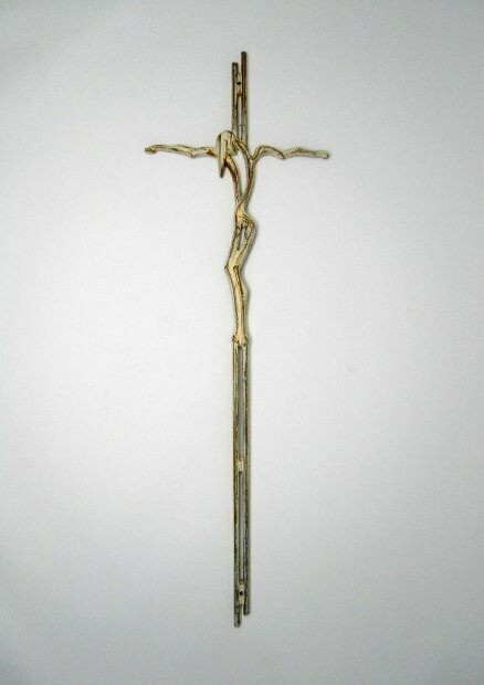 Art. 445 CROCIFISSO ZAMA CON GESU' FINITURA ORO VENEZIANO