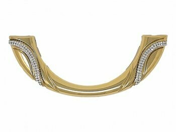 Art. 225 MANIGLIA ZAMA RIPIEGABILE FINITURA ORO CON CRISTALLI