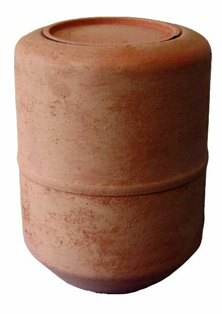 URNA CINERARIA IN METALLO EFFETTO TERRACOTTA