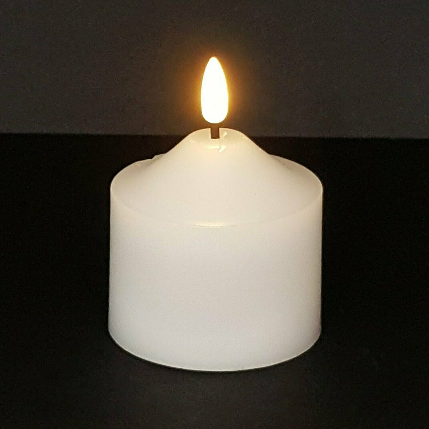 0664 STO - CANDELA A LED IN CERA CON FIAMMA 3D