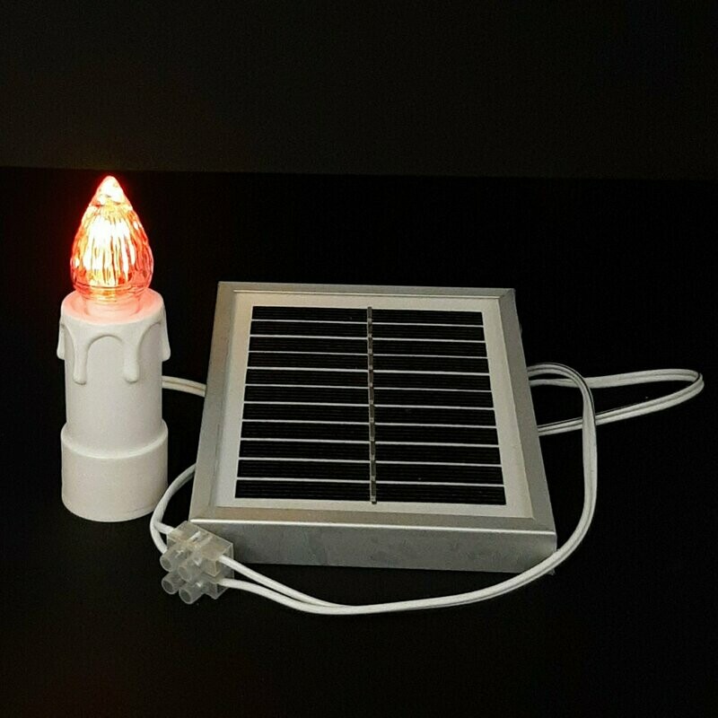 LUMOTTO FOTOVOLTAICO LUCE ROSSA FISSA PER TOMBE A TERRA