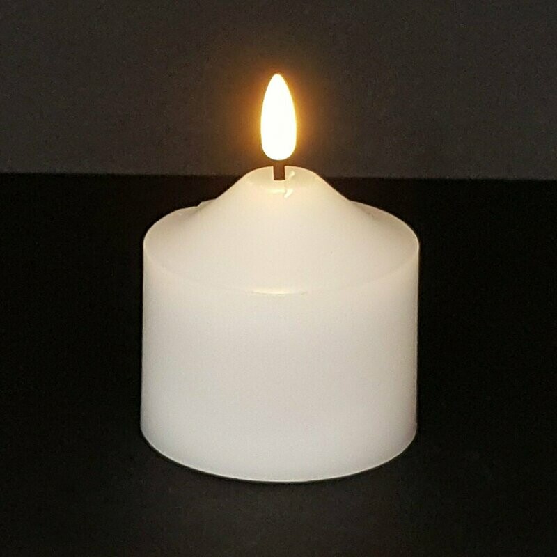 0664 STO - CANDELA A LED IN CERA CON FIAMMA 3D