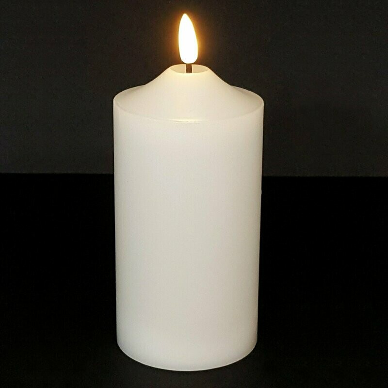 0964 STO - CANDELA A LED IN CERA CON FIAMMA 3D