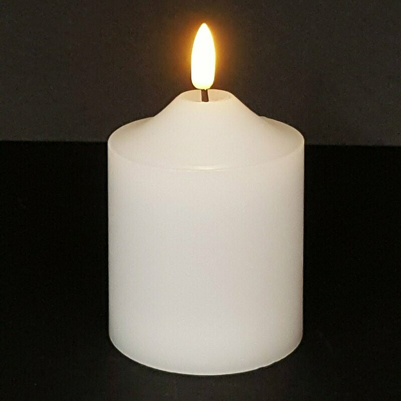 0764 STO - CANDELA A LED IN CERA CON FIAMMA 3D