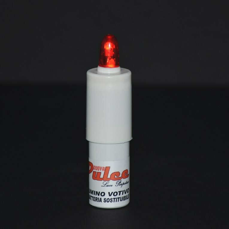 PULCE PFR MICRO LUMINO A LED LUCE ROSSA FISSA DURATA 3 MESI CON BATTERIA SOSTITUIBILE
