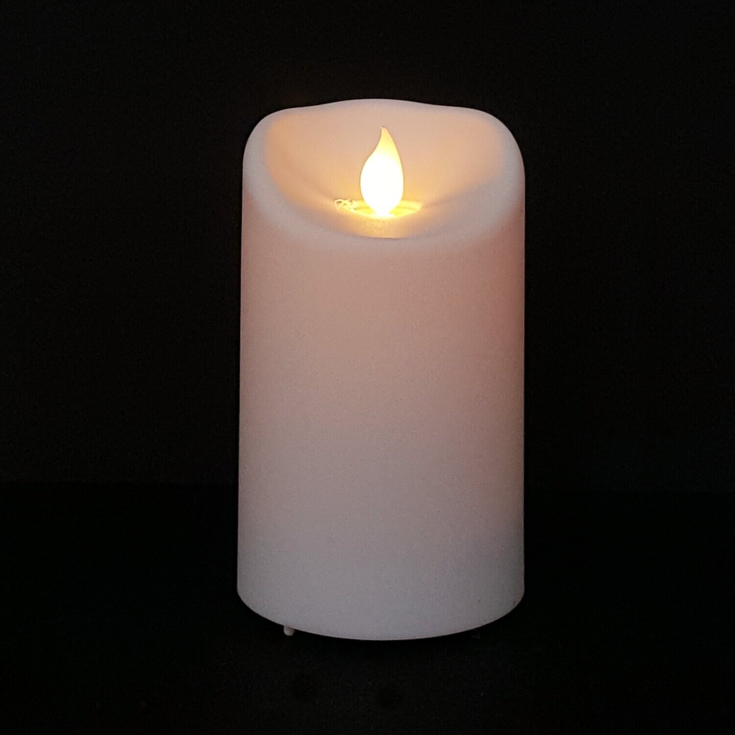 5563 - CANDELA A LED IN PLASTICA EFFETTO CERA
