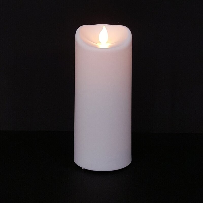 5763 - CANDELA A LED IN PLASTICA EFFETTO CERA
