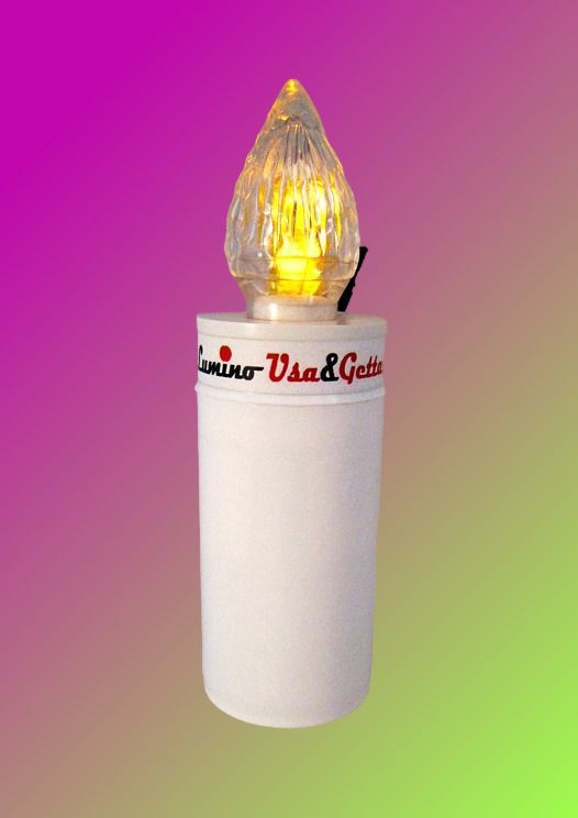 USA E GETTA GIALLO LUCE INTERMITTENTE DURATA 2 ANNI CON BATTERIA NON SOSTITUIBILE