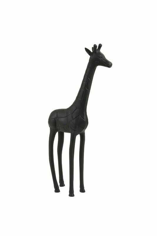 Ornament Giraffe zwart 17x9x46