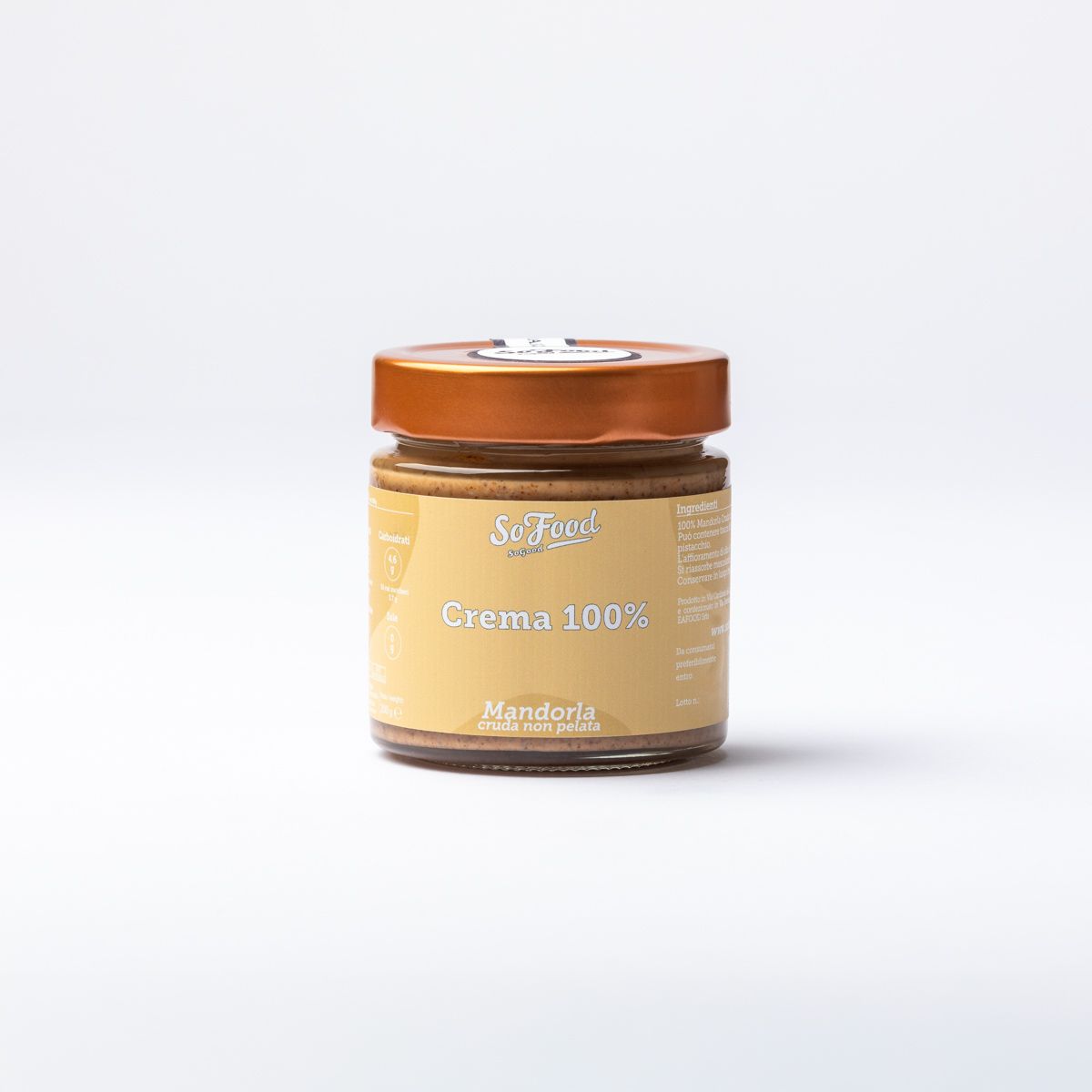 Crema 100% Mandorla Cruda 200g