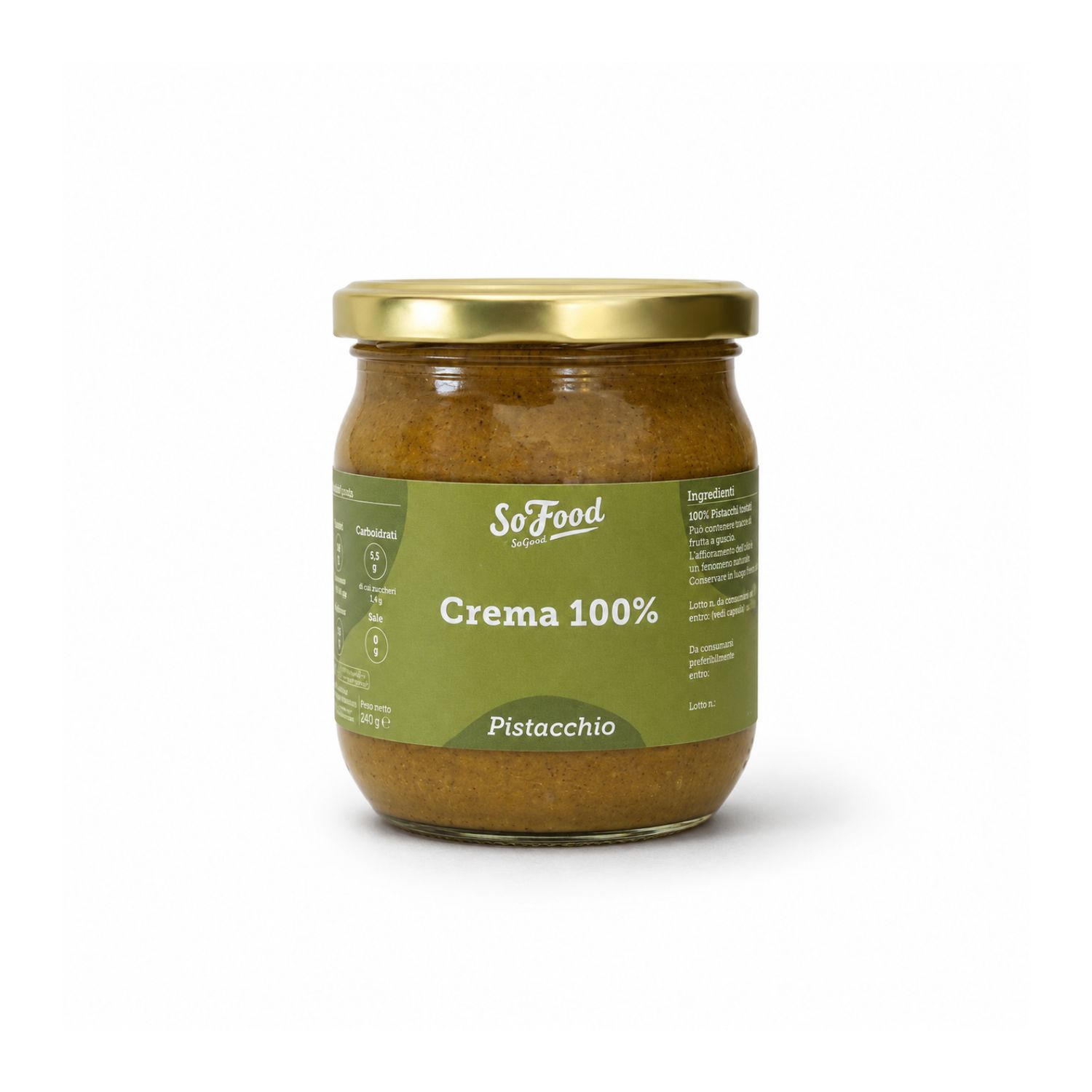 Crema 100% Pistacchio 500g Crema 100% Pistacchio 500g