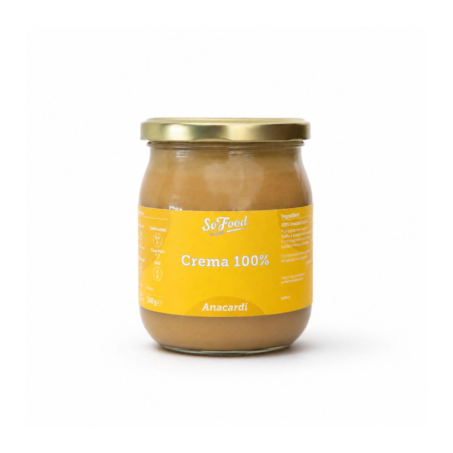 Crema 100% Anacardi 500g Crema 100% Anacardi 500g