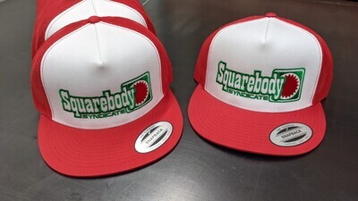 LIMITED VERY SMALL BATCH! RED WITE RED WITH GREEN LOGO AND RED STAR SNAPBACK RETRO TRUCKER MESH SBS LOGO #4 HAT