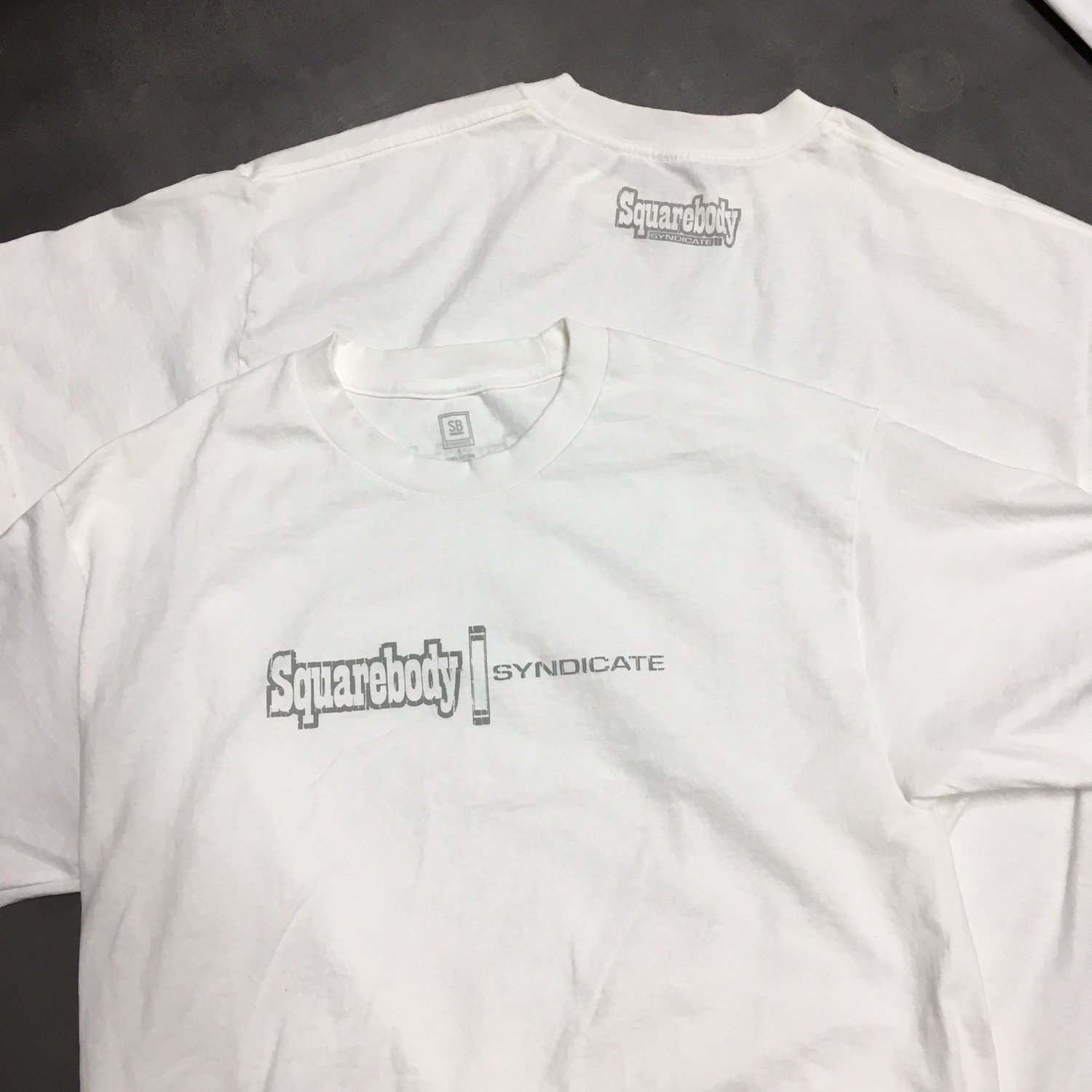 HEAVY DUTY 6 OZ WHITE SHIRT WITH GRAY SBS LOGO #1 HEAVY DUTY 6 OZ WHITE SHIRT WITH GRAY SBS LOGO #1