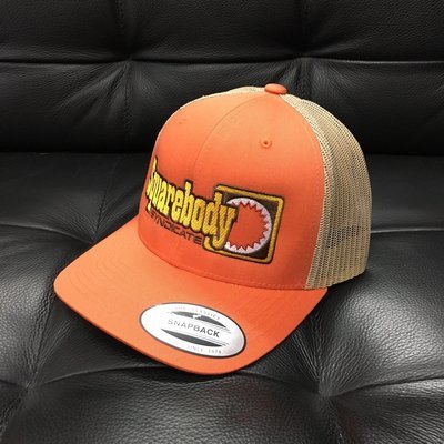 Snapback Trucker Mesh SBS Syndicate #4 Logo Orange/Khaki Hat