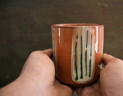 Vaso colorato in ceramica terracotta senza foro di drenaggio - raku pottery - cache-pot Vaso colorato in ceramica terracotta senza foro di drenaggio - raku pottery - cache-pot