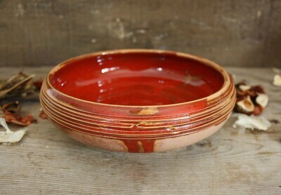 Ciotola rossa in terracotta rossa, centrotavola, portafrutta, piatto, svuotatasche Ciotola rossa in terracotta rossa, centrotavola, portafrutta, piatto, svuotatasche