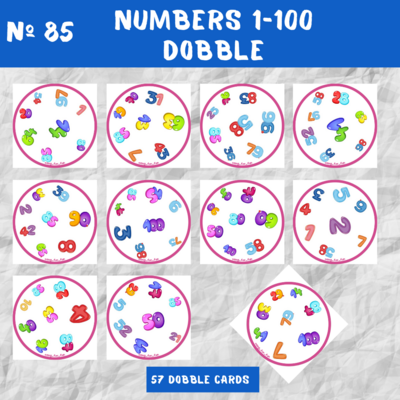 Numbers 1-100: Dobble