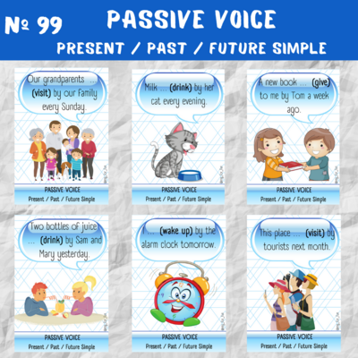 Passive voice (Present/Past/Future Simple)