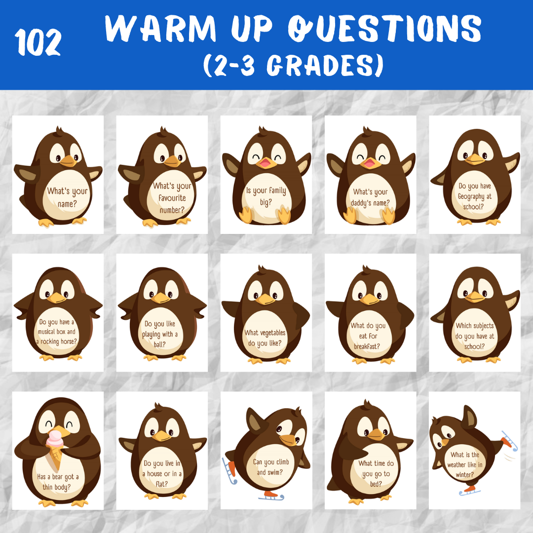 Warm up questions (2-3 grades)