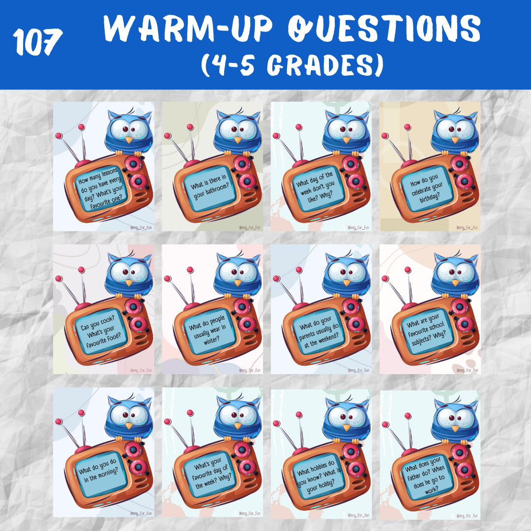 Warm-Up Questions (4-5 grades)
