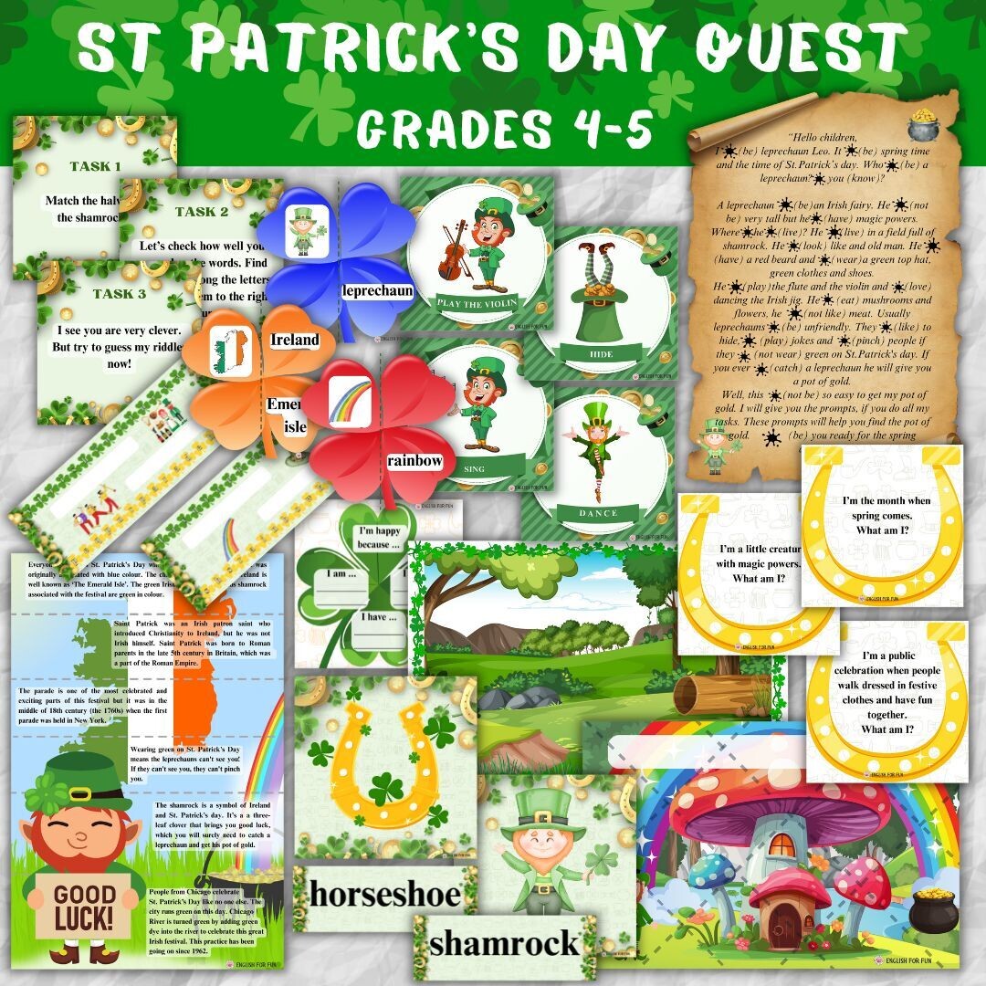 St Patrick&#39;s Day Quest, Grades 4-5