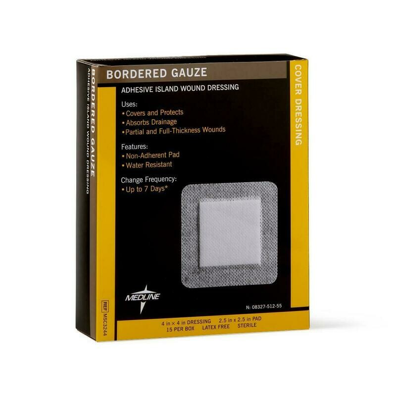 BORDERED GAUZE ADHESIVE ISLAND WOUND DRESSING BORDERED GAUZE ADHESIVE ISLAND WOUND DRESSING
