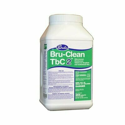 BRU-CLEAN TBC2, EPA, HOSPITAL GRADE, TUBE OF 256 TABLETS