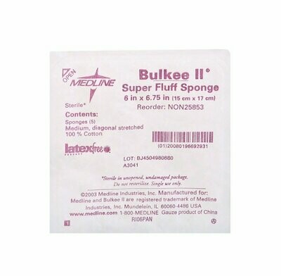 STERILE BULKEE II SUPER FLUFF SPONGE (GAUZE) 6