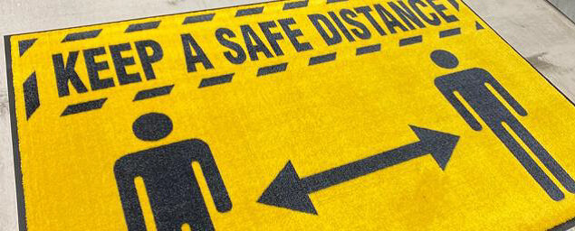 KEEP A SAFE DISTANCE FLOOR MAT