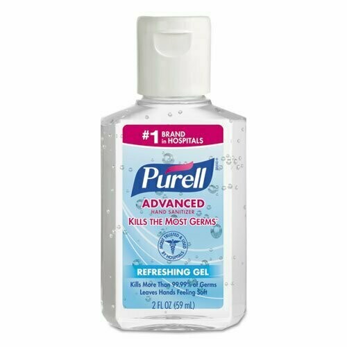 PURELL ADVANCED HAND SANITIZER, 2oz BOTTLES, 6 PER PACK