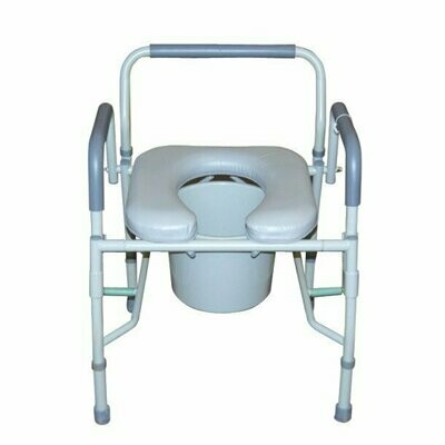 DRIVE DELUXE DROP-ARM COMMODE W/ PADDED SEAT