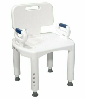 DRIVE PREMIUM SERIES SHOWER CHAIR WITH BACK AND R/ARMS