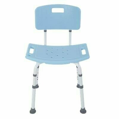 LIFESTYLE DLX ALUMINUM SHOWER CHAIR W/ BACK