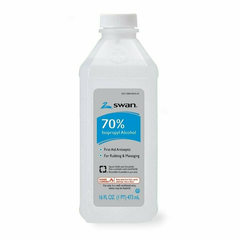 ISOPROPYL RUBBING ALCOHOL, 16oz, CASE OF 12
