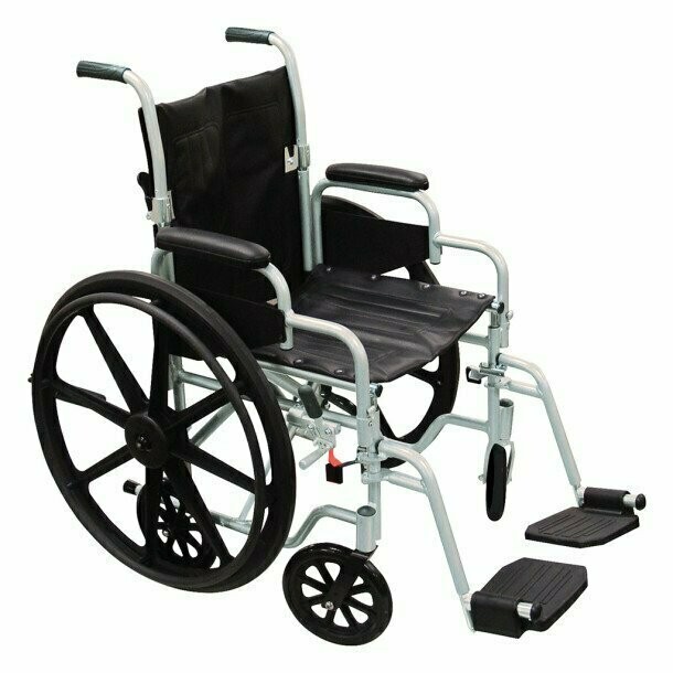 20" POLY FLY 2IN1 L/W WHEELCHAIR