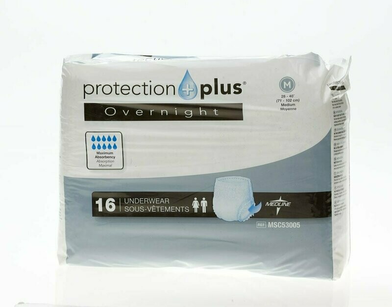 PROTECTION PLUS WEAR ADULT UNDERWEAR, MEDIUM, 64/CS