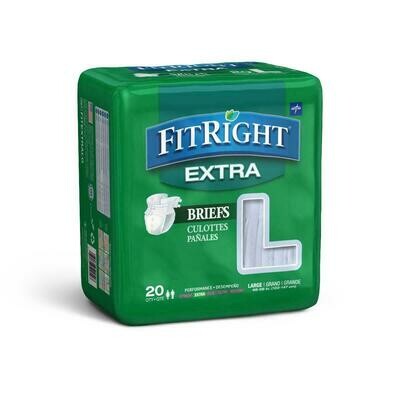 FITRIGHT EXTRA BRIEFS, LARGE, 48"- 58", 80/CS