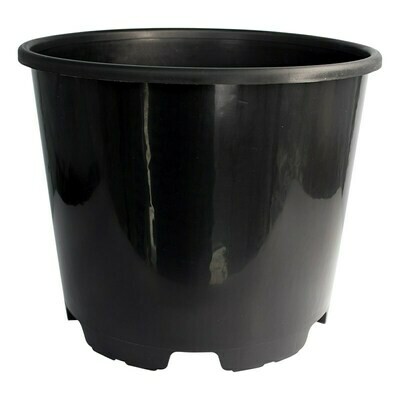 Round Black Plastic Plant Pots 20L