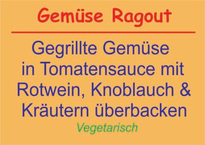 Gemüse Ragout