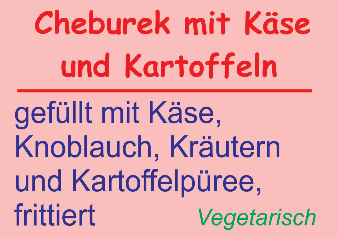 Cheburek mit Kartoffeln und Käse