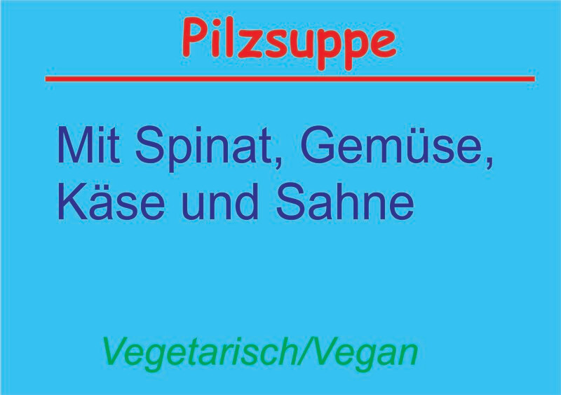 Pilzsuppe vegetarisch / vegan
