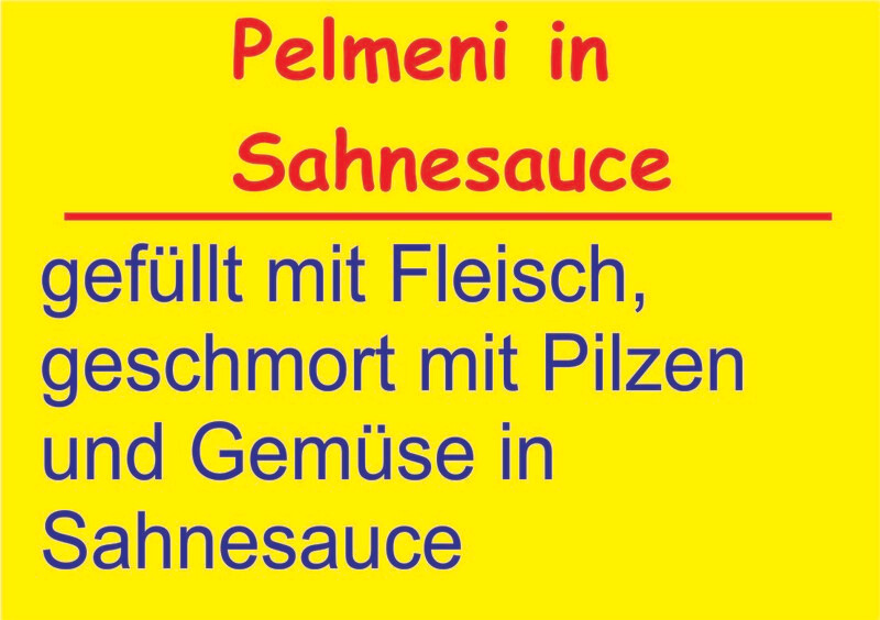 Pelmeni  in Sahnesauce