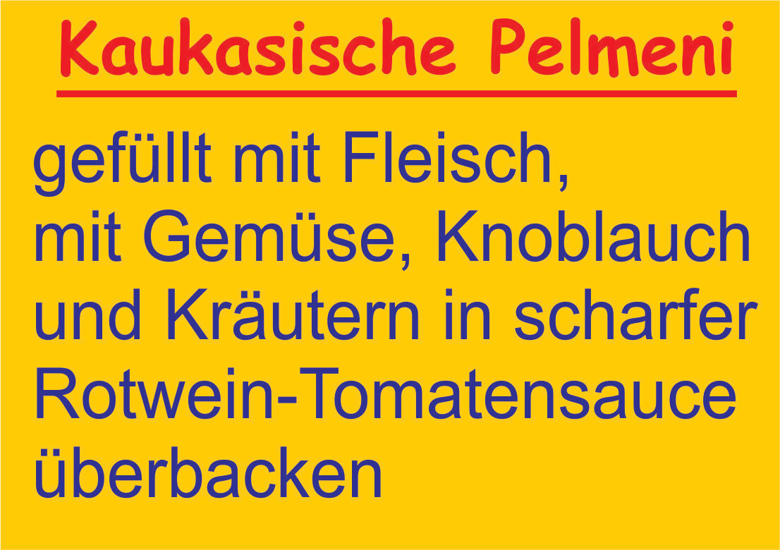 Kaukasische Pelmeni (scharf)