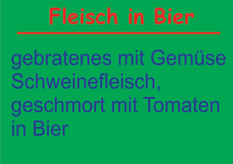 ​Fleisch in Bier